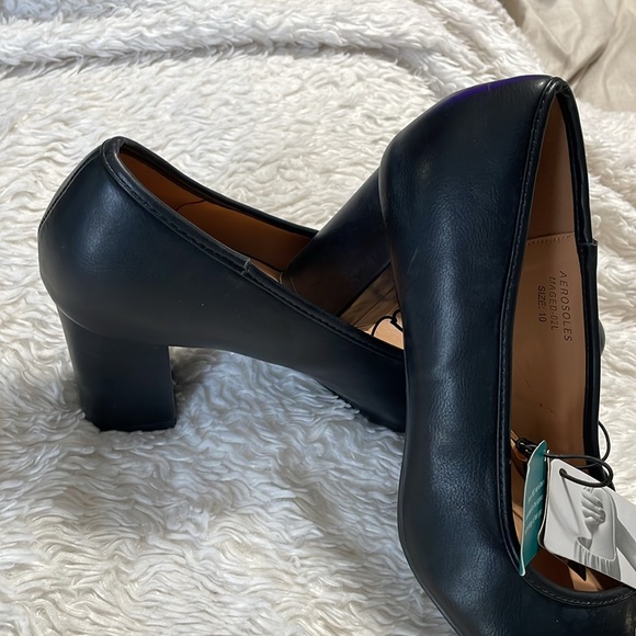 AEROSOLES NEW Pillow Soft Maged Black Gold Logo Comfort Pumps Women’s Size 10 - Picture 7 of 10